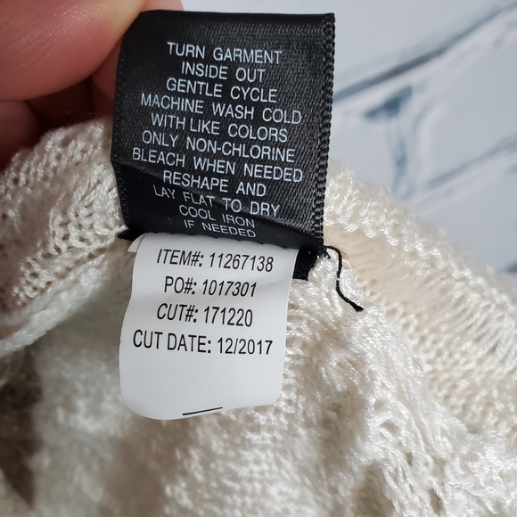 Torrid Ivory & Taupe Pointelle Knit Cardigan - Picture 7 of 8